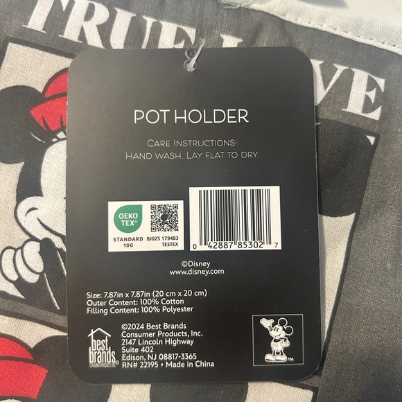 Disney Mickey & Minnie “True Love” Pot Holder - Vintage Style- NWT - Picture 4 of 5